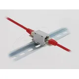 DeLock RJ45 Kupplung Cat.6A Buchse zu Buchse mit Staubschutzklappe