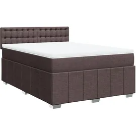 vidaXL Boxspringbett 140 x 200 cm Dunkelbraun