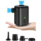 Luftmatratzenpumpe, Wiederaufladbare Elektrische Pumpe Mit 4000 Mah Akku, Tragbare Luftmatratzenpumpe Mit 4 Düsen, Elektrische Pumpe Für Matratzen