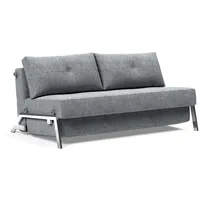 Schlafsofa INNOVATION LIVING TM "Cubed Klappsofa, hochwertige Schlaffunktion, Design und extra Komfort" Sofas Gr. B/H/T: 165cm x 79cm x 103cm, Webstoff, 160x200, grau (granit) Frontauszug, sehr platzsparend, abgewinkelt Sitzen, waagerecht liegen