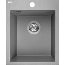 Laveo CHICHI 1 Becken rechts Einbauspüle grau 390 x 480 mm Handbetätigung