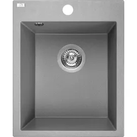 Laveo CHICHI 1 Becken rechts Einbauspüle grau 390 x 480 mm Handbetätigung