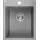 Laveo CHICHI 1 Becken rechts Einbauspüle grau 390 x 480 mm Handbetätigung