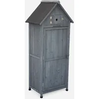 Sweeek Gartenschrank aus Tanne, anthrazit, L77 x P54,5 x