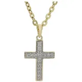 JuwelmaLux Kreuzanhänger JuwelmaLux Anhänger 333/000 (8 Karat) Gold Kreuz mit Zirkonia JL39-02- (1-tlg)