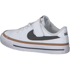 Nike Court Legacy Sneaker Jungen 102 white/black-desert ochre-gum light brown 34
