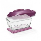 Genius Gemüseschneider Nicer Dicer Chef S Glasschüssel Set 3-tlg., Backofengeeignet bis 250°C lila