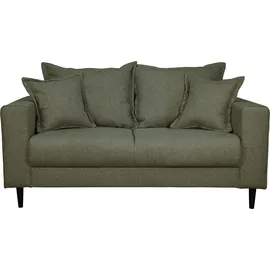 Home Affaire 2-Sitzer HOME AFFAIRE "VEYRAS, hoher Sitzkomfort, Maße B/T/H: 162/84/76 cm", grün, B:162cm H:76cm T:84cm, 100% Polyester, Sofas, mit Wellenunterfederung, incl. Rückenkissen und Zierkissen