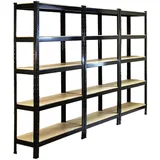 MONSTER SHOP Monstershop 3 x Monster Racking T-rax 75cm Lagerregal Schwarz mit Gratis Gummihammer