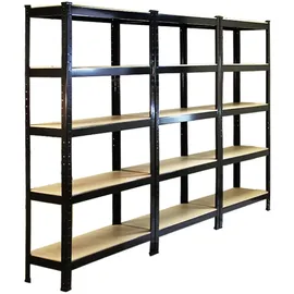 MONSTER SHOP Monstershop 3 x Monster Racking T-rax 75cm Lagerregal Schwarz mit Gratis Gummihammer