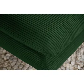 KAWOLA Relaxsessel CHARME Cord 130 x 95 x 160 cm Smaragdgrün mit Kissen