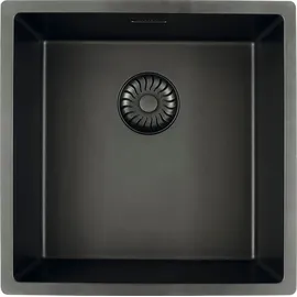 Caressi Cagrpp40bk-fl quadratisch flächenbündig schwarz Handbetätigung 440 x 440 mm