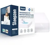 SLEEPZEN Matratzenschoner 180x200 cm – wasserdicht, atmungsaktiv, geräuschlos – 100% weiche Baumwolle – mit Eckgummis – Sanitized® Milbenschutz – Oeko-Tex® – hergestellt in Portugal