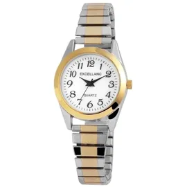 Excellanc Analog Metallzugband bicolor 28 mm
