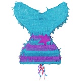 little Birthday Pinata little Birthday - 1x Meerjungfrau Pinata, mit Schnüren, ohne Süßes, 44 x 37 x 9,5 cm, lila, blau lila