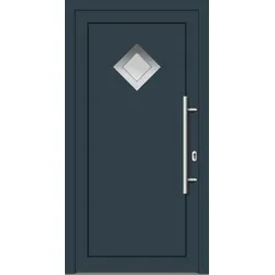 Aluminium-Kunststoff Haustür "CAROLINE" 74 mm Maßanfertigung Anthrazit RAL 7016 innen öffnend DIN rechts