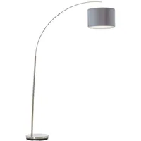 Lightbox Bogenstehlampe mit grauem Stoff Schirm | 1,8 m