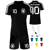 Deutschland Trikot Kinder Herren Damen WM 2026 Fussball Geschenke Jungen Coole Sachen für Jungs Fußball Trainingsanzug Tshirt EM Shirt geschenk junge 10 jahre Fußballtrikot Mädchen Set IIIII20Fo7IIIII - 134