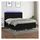 vidaXL Boxspringbett mit Matratze & LED Schwarz 180x200 cm Stoff