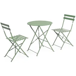 Garten-Set Austin, Stühle & Tisch, Grün