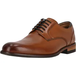 Schnürschuh CLARKS "CraftArlo", Herren, Gr. 42, braun, Leder, elegant, Schuhe, mit gezielter Dämpfung für optimalen Komfort