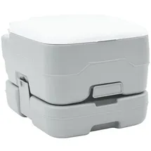 vidaXL Camping-Toilette Grau und Weiß 41,5 x 36,5 x 30 cm