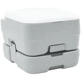 vidaXL Camping-Toilette Grau und Weiß 41,5 x 36,5 x 30 cm