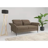 sit&more 2,5-Sitzer SIT & MORE "Emely, inkl. Sitztiefenverstellung", braun (hellbraun), B:189cm H:92cm T:123cm, 100% Polyester, Sofas, wahlweise mit Bettfunktion, Kopf- & Armteilverstellung