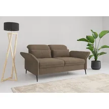 sit&more 2,5-Sitzer SIT & MORE "Emely, inkl. Sitztiefenverstellung", braun (hellbraun), B:189cm H:92cm T:123cm, 100% Polyester, Sofas, wahlweise mit Bettfunktion, Kopf- & Armteilverstellung