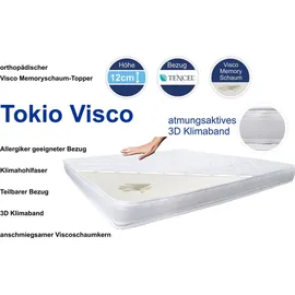 Matratzen Perfekt Tokio Viscoschaum Topper 200 x 200 cm weiß