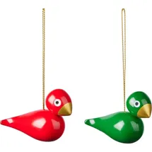 Kay Bojesen Vogel Weihnachtsfigur 2er Set mehrfarbig