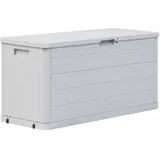 furnicato Garten-Aufbewahrungsbox 280 L Hellgrau