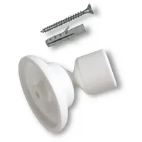 Prodecoshop Schrägwandhalter, Schrägwandadapter für Duschvorhangstangen, Gardinenstangen, Vorhangstangen an Dachschrägen