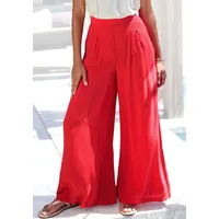 Buffalo Palazzohose mit Seitennahttaschen, leichte Sommerhose, Wide-Leg Buffalo rot