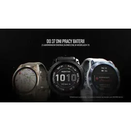 Garmin Fenix 7X Sapphire Solar schiefergraues DLC-Titan mit schwarzem Armband