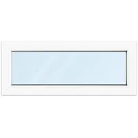 Fenster 100x40 cm, Kunststoff Profil aluplast IDEAL® 4000, Weiß, 1000x400 mm, einteilig festverglast, 2-fach Verglasung, individuell konfigurieren