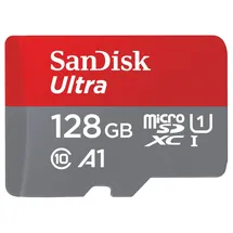 SanDisk Ultra microSD + SD-Adapter UHS-I U1 A1 100 MB/s 128 GB