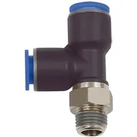 Riegler T-Steckverschraubung L-Form drehbar R 1/8 a. Ø6 mm