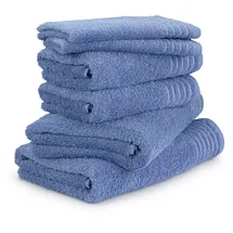 Möve New Classic Handtuchset 30 x 50 cm/50 x 100 cm/67 x 140 cm blau 6 St.