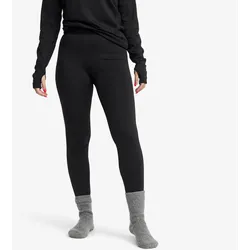 Waffle Baselayer Pants Damen Black, Größe:XL - Damen > Funktionsunterwäsche - Schwarz