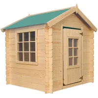 TIMBELA Spielhaus M570Z-1 Grün/Natur