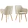 SalesFever Armlehnstuhl Strukturstoff beige