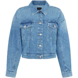 Zero Jeansjacke kurz mit Knopfleiste in middle blue denim, | Gr.: 42