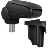 Pro-Tec Mittelarmlehne Armauflage mit Staufach gepolstert Textil schwarz