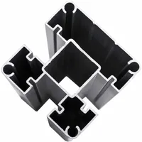 vidaXL Zaunelement 7 pcs WPC und Aluminium  Grau