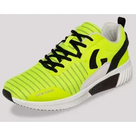 Camp David Herren Moderner Sneaker im coolen Materialmix Neon Yellow, 46 - 46 EU