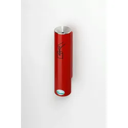 PROREGAL Robuster Sicherheitsascher verschließbar | Keine lange Rauchbelästigung | 0,6 Liter, HxBxT 30x10x10cm | Stahl | Rot | Ascher Aschenbecher