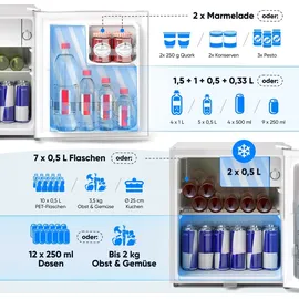 STILLSTERN E 45L Mini-Kühlschrank 45 l 51 cm hoch Weiß