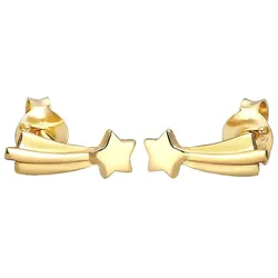 Elli Basic Stecker Sternschnuppe Astro Look 925 Silber goldfarben Damen 