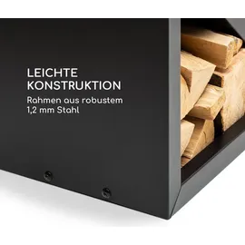 Blumfeldt Kaminholzregal Stahl 57 x 56 x 36 cm Schwarz